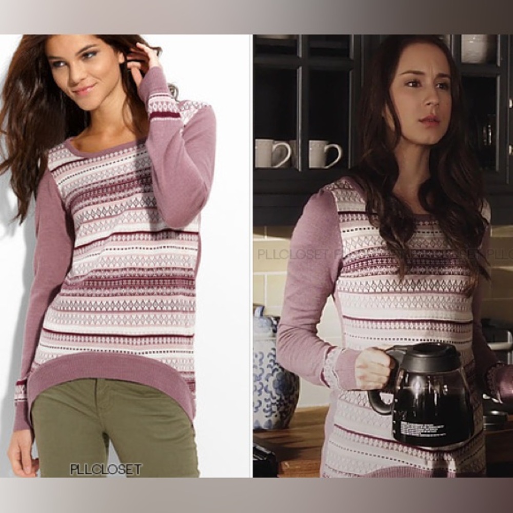ASO Spencer Hastings Pretty Little Liars REMAIN Hoss Fair Isle Hi Lo Sweater